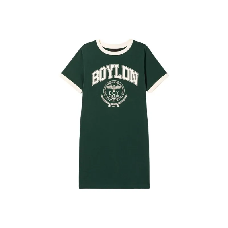 Boy London Short Sleeved Dresses Women's Green-0