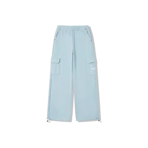 Pleasures X LiNing Knitted Sweatpants Women's Forget Me Not Blue