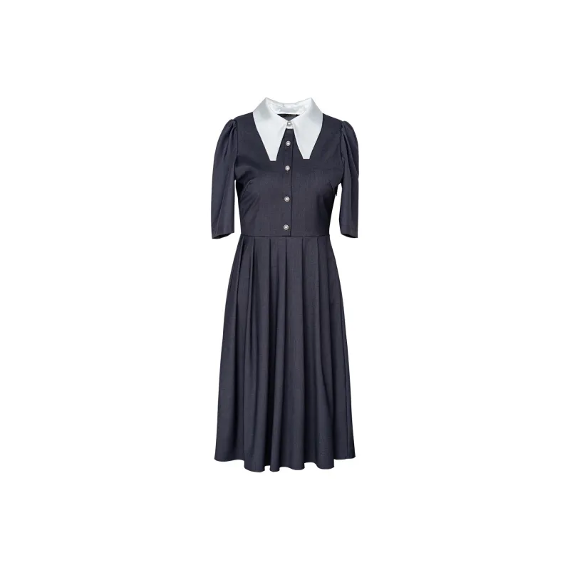 ROEYSHOUSE Short Sleeved Dress Women's Gray-0
