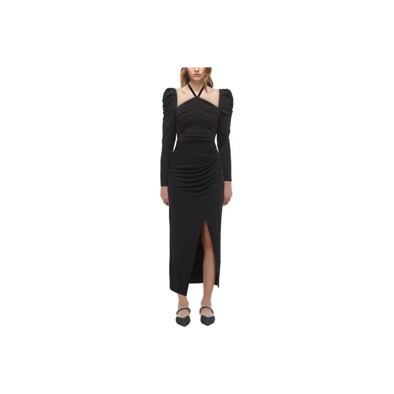 Self portrait Long Sleeved Dress Women's Black-0