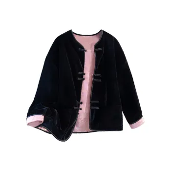 Cypress House Puffer Jacket Women's Black Pink