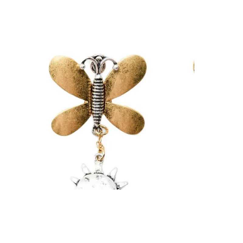 ZARA Metal Earrings Women's Yellow-1
