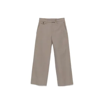 Brunello Cucinelli Embellished Cropped Chino Trousers