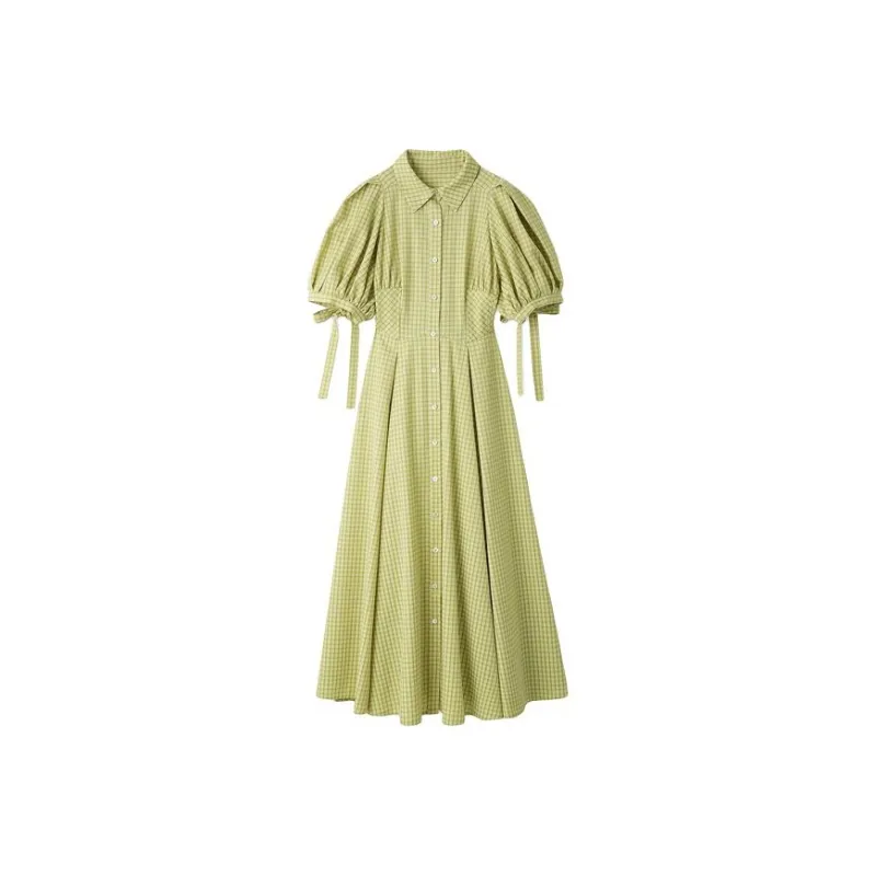 Lily Brown Short Sleeved Dresses Women's-1
