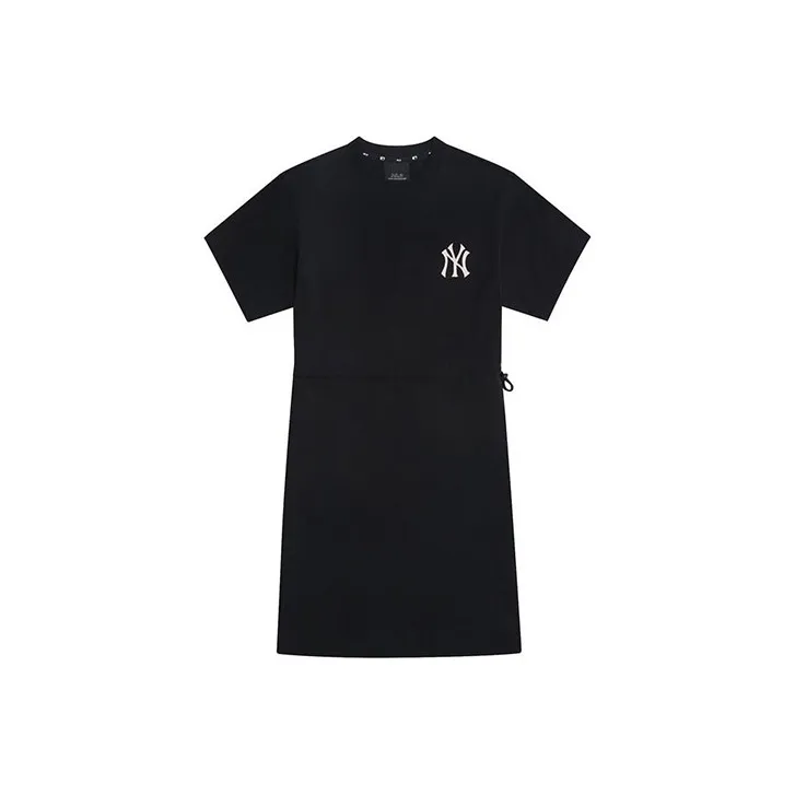 MLB Logo Basic Short Sleeved Dress Women's Black-0