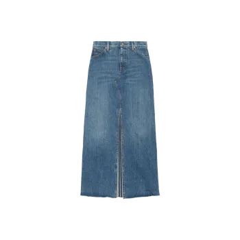 GUCCI Horsebit Denim Skirt