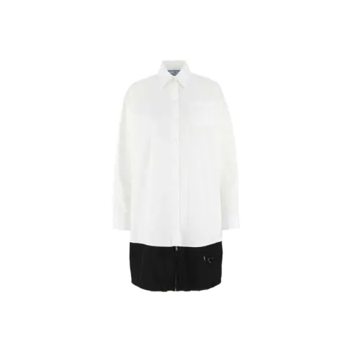 PRADA FW21 Long-Sleeved Dresses Women's White