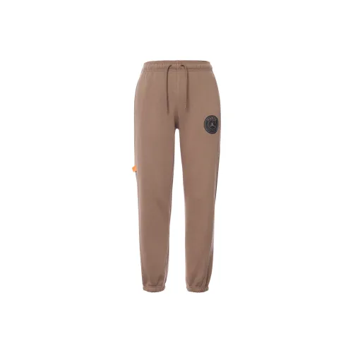 Jordan Paris Saint Germain Knitted Sports Pants Women's Light Brown
