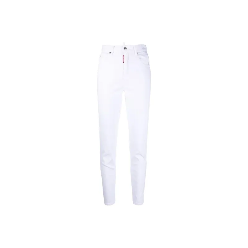 DSQUARED 2 Logo Patch High Waist Skinny Jeans-0