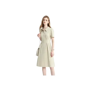 TOUCH Short Sleeved Dress Women's Light Khaki