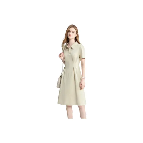TOUCH Short Sleeved Dress Women's Light Khaki