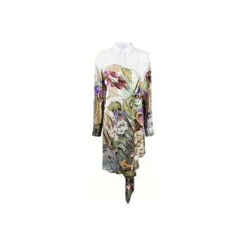 OFF WHITE Botanical print Shirt Dress