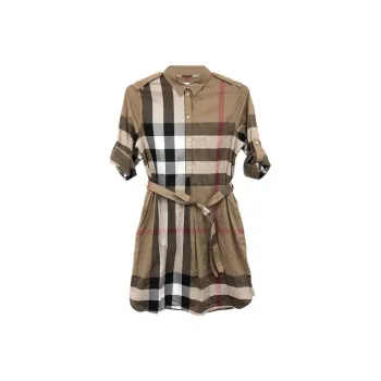 Burberry SS22 Women's Check Dress Brown