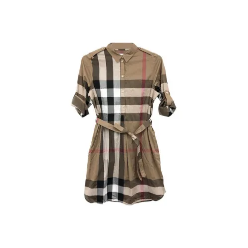 Burberry SS22 Women
s Check Dress Brown