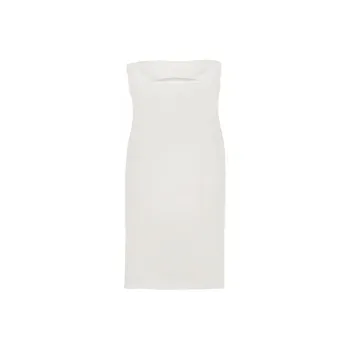 SAINT LAURENT Cut Out Strapless Midi Dress