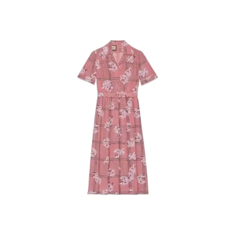 GUCCI SS23 Short-Sleeved Dresses Women's Pink-0