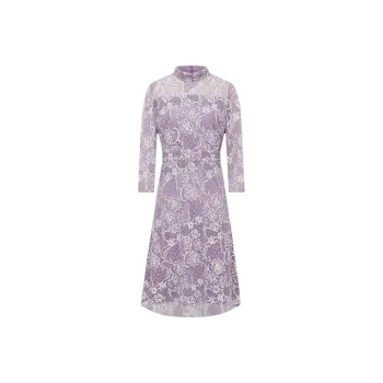 BBLLUUEE Long Sleeved Dress Women's Mist Purple