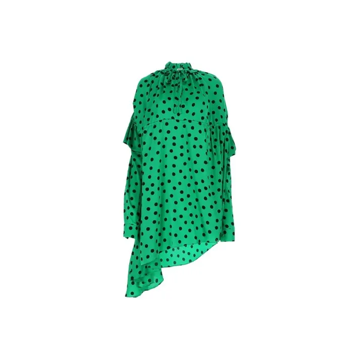Balenciaga Long-Sleeved Dresses Women's Green-0