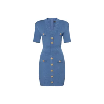 BALMAIN Knitted Mini Dress
