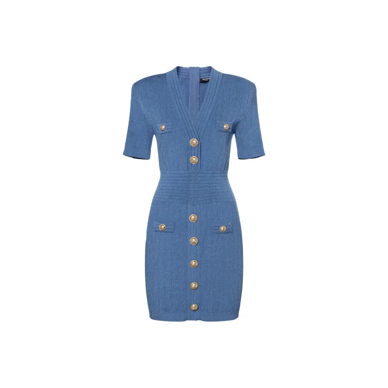 BALMAIN Knitted Mini Dress-0