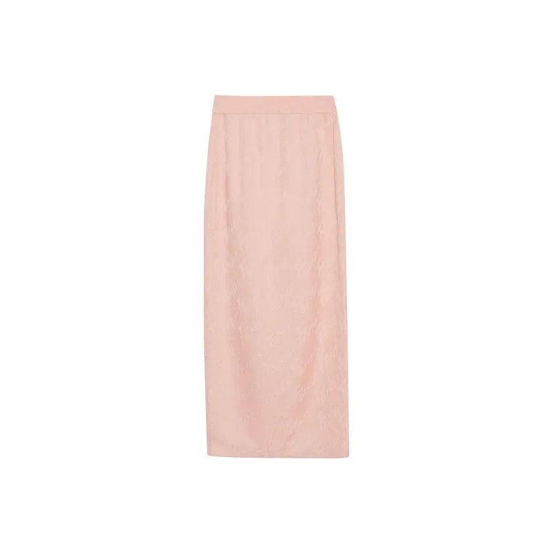 FENDI SS22 Knit Long Skirts Women's Pink-0