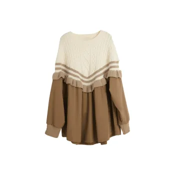 Olrain Long Sleeved Dresses Women's Khaki