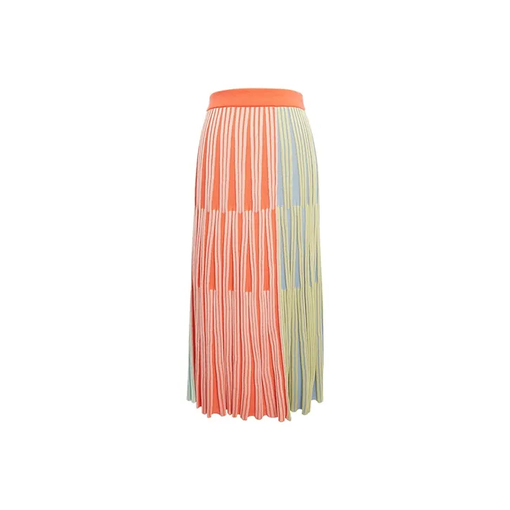 KENZO Knit Long Skirt Women's Orange-0