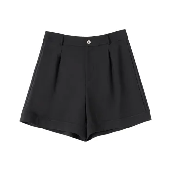 SOON FLOWER Casual Shorts Women's Black
