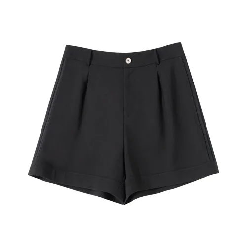 SOON FLOWER Casual Shorts Women's Black