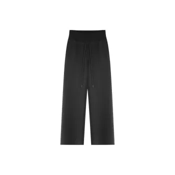 KALULI Spring Fall Casual Wide Leg Pants Sweatpants Women's Gray Black