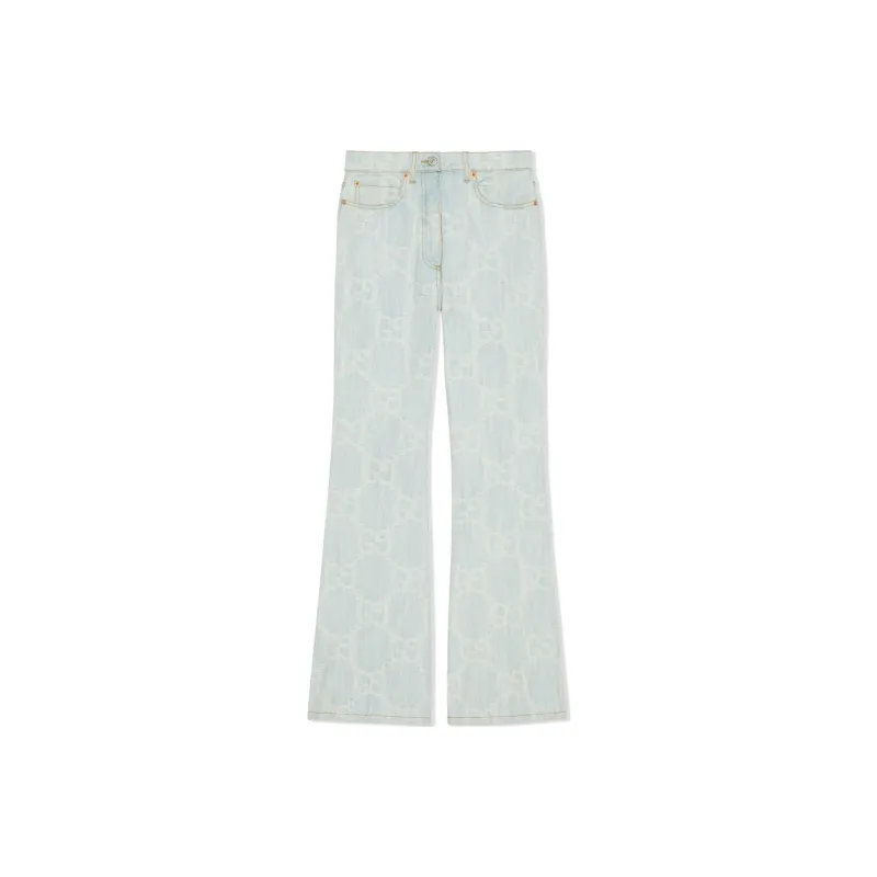 GUCCI Gg Supreme Flared Jeans-0