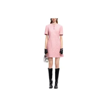 KARL LAGERFELD FW24 Short Sleeved Dress Women's Pink