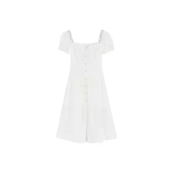 Bebe SS24 Short Sleeved Dresses Women's Raw White