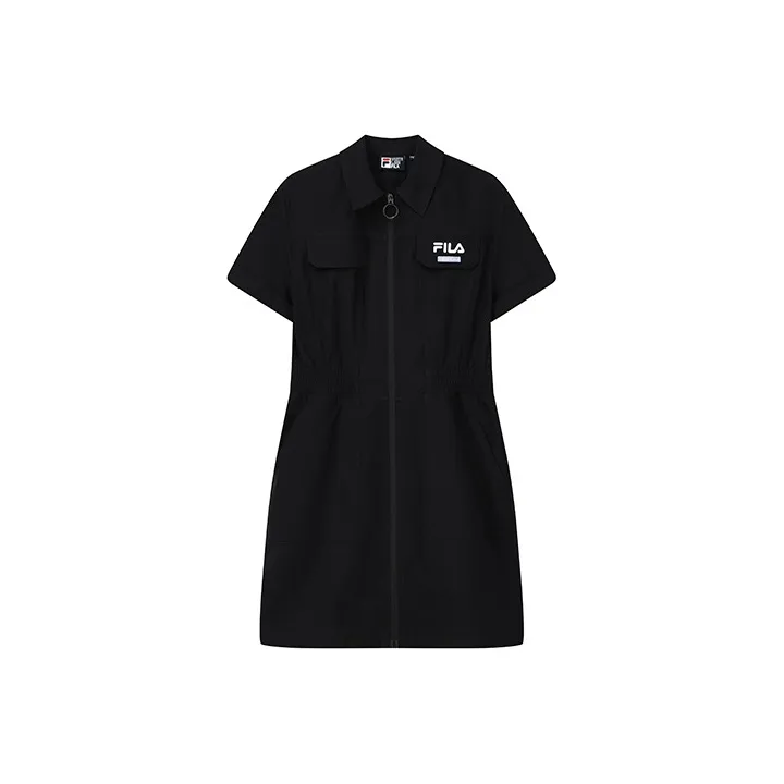 FILA Short Sleeved Dress Women's Jet Black-0
