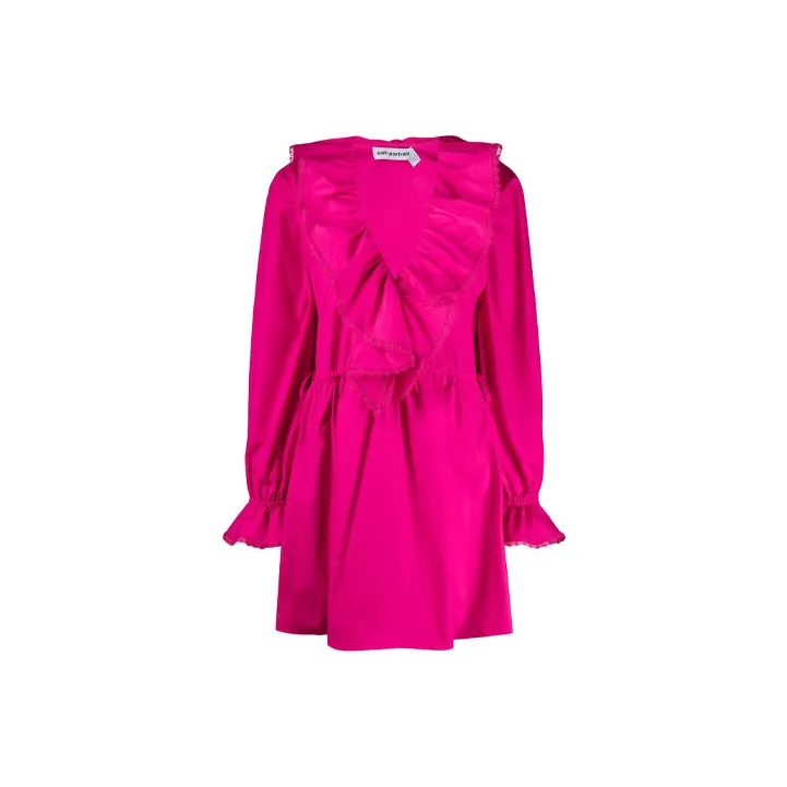 Self-portrait Long-Sleeved Dresses Women's Rose Red-0