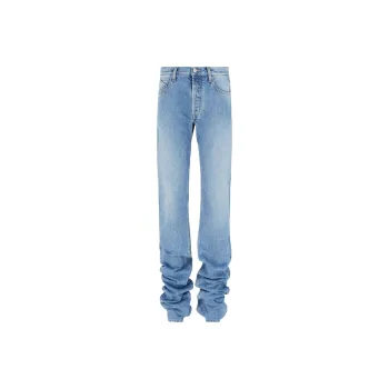 The Attico Logo Patch Long Jeans