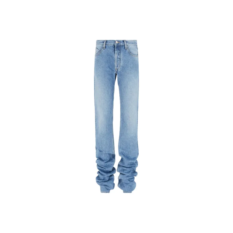 The Attico Logo Patch Long Jeans-0