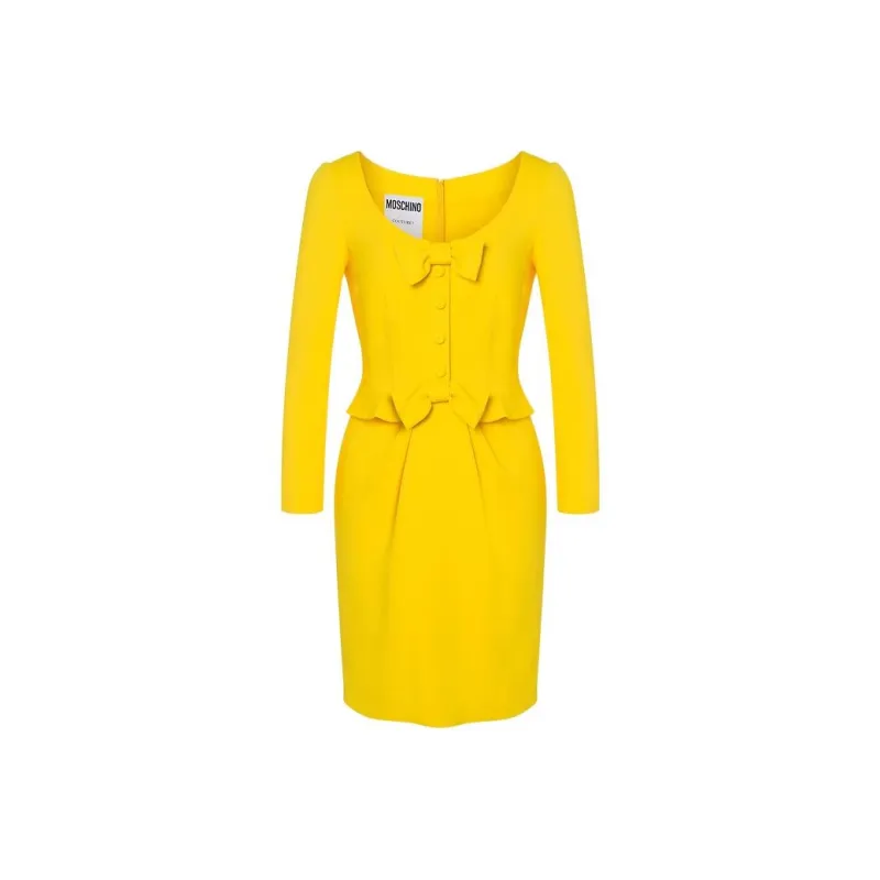 MOSCHINO Long-Sleeved Dresses Women's Yellow-0