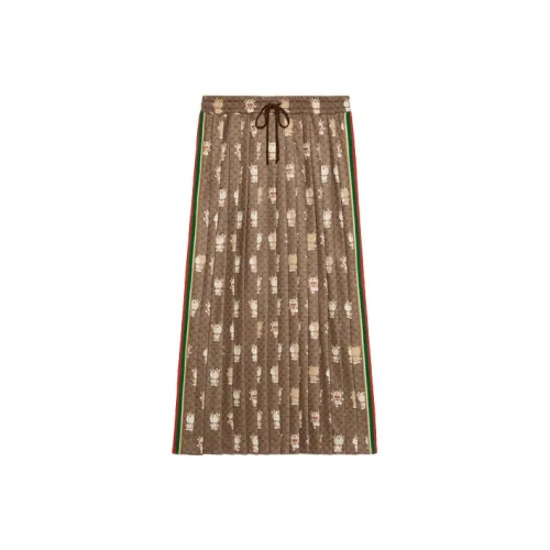 Doraemon X GUCCI Knit Long Skirts Women's Ebony