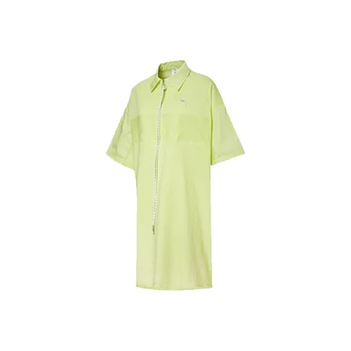 PUMA Short Sleeved Dresses Women's Light Bright Yellow