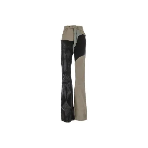 Rick Owens DRKSHDW Bolan Bootcut Patchwork Flared Jeans Mineral Pearl