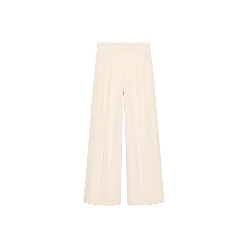 ZARA ZW Series Casual Pants Women's Light Brown Yellow-0