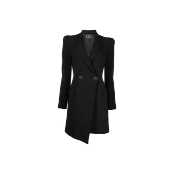 Elisabetta Franchi FW22 Suit Dress Cropped Dress Black