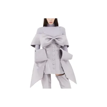 KIMHEKIM Long-Sleeved Dresses Women's Light Purple