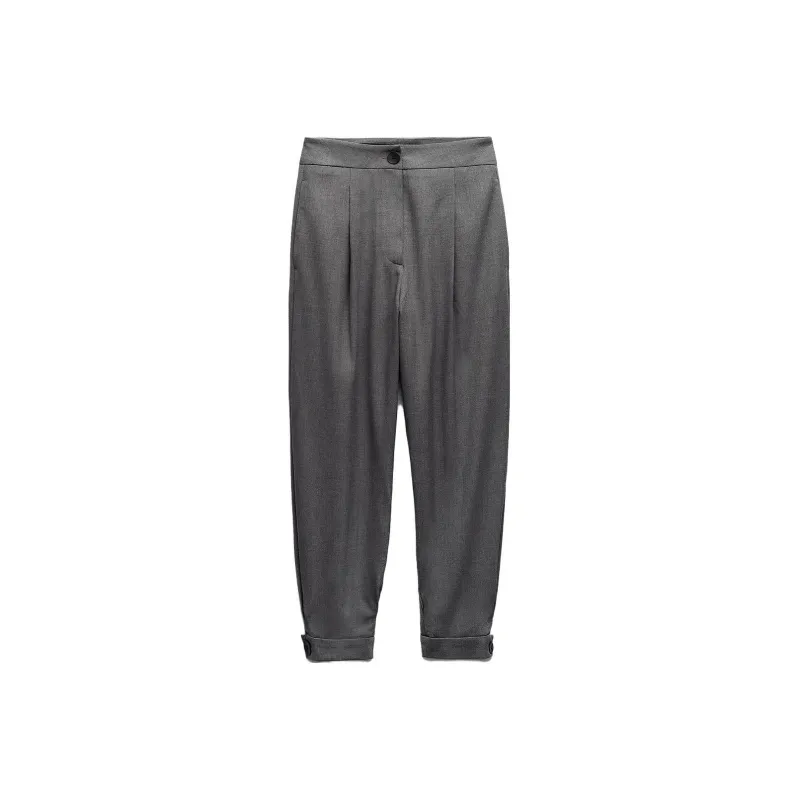 ZARA Casual Pants Women's Gray-0