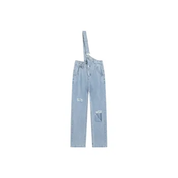 MINCOCROSEPEPPAR Overalls Women's Blue Ripped