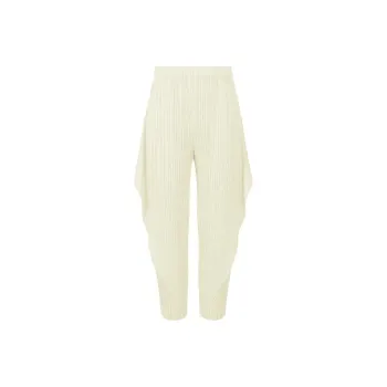 PLEATS PLEASE ISSEY MIYAKE SS24 Casual Pants Women's Ecru