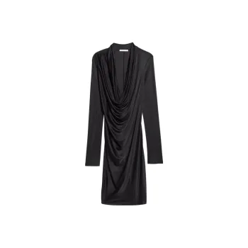 Helmut Lang Cowl Neck Long Sleeved Dress
