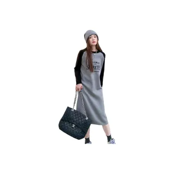 Emodues Long Sleeved Dresses Women's Obsidian Black