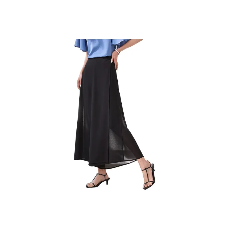 OUNIXUE Summer Casual Pants Loose Fit Women's Black-0